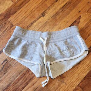 Hollister Gray Drawstring Micro Shorts XS Cotton/Polyester